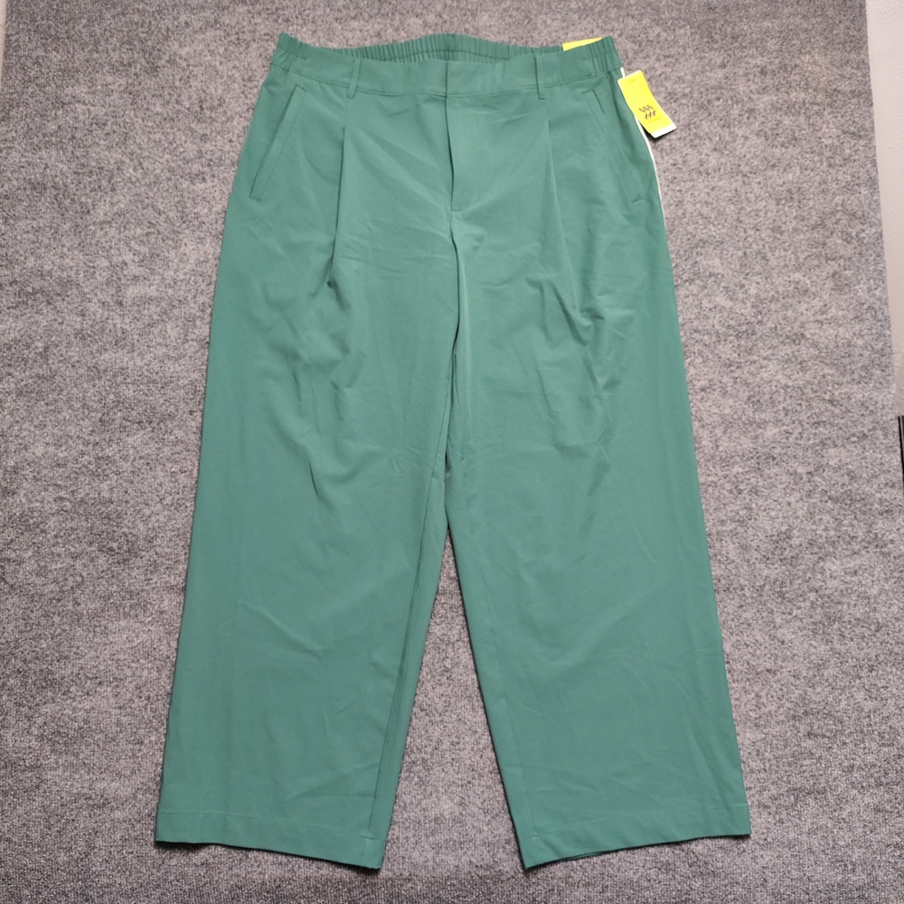 All In Motion Track Pants Womens 2XL Green High Rise Straight Leg Elastic Waist